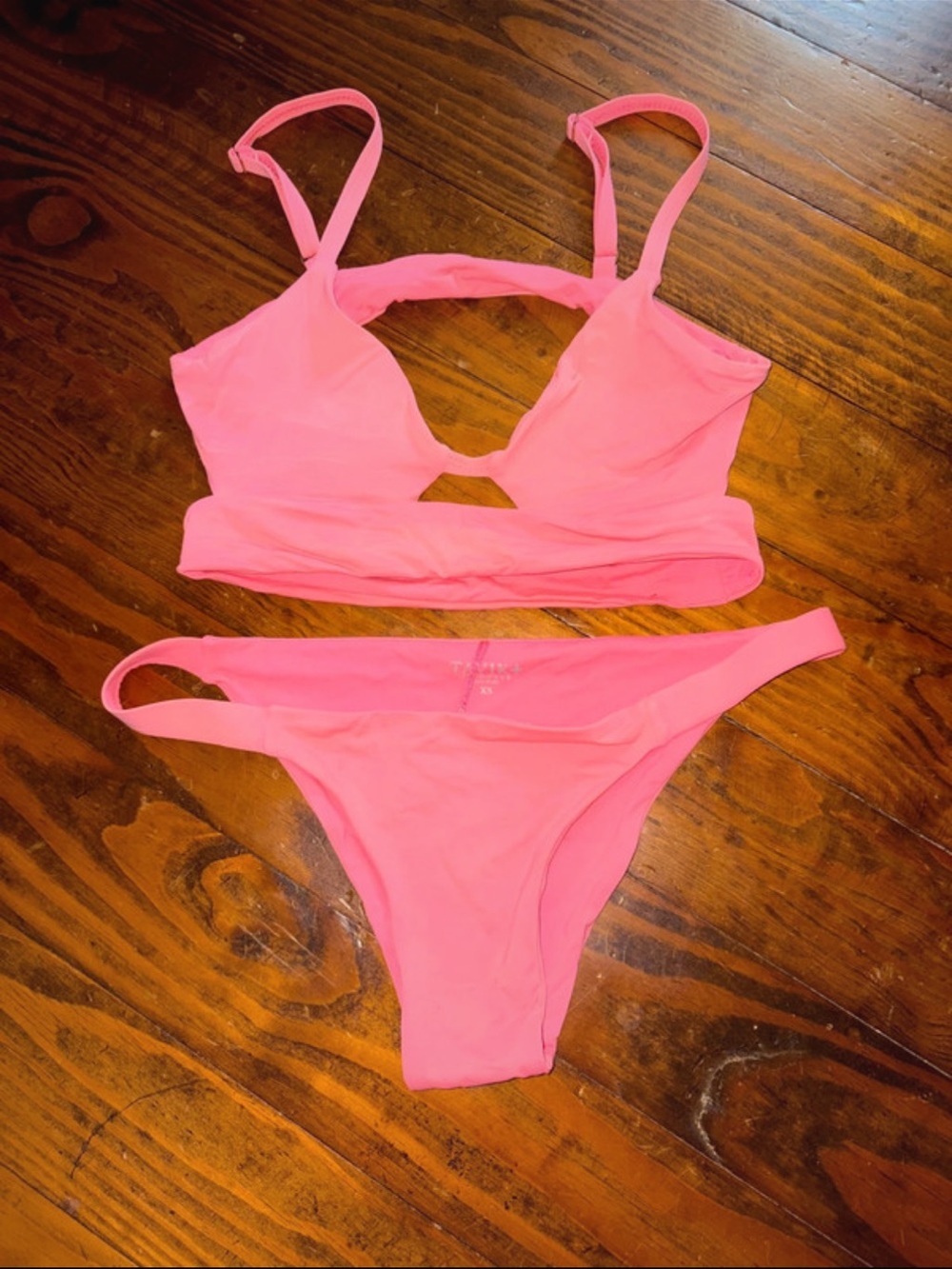 Tavik Hot Pink Cutout Bikini Set